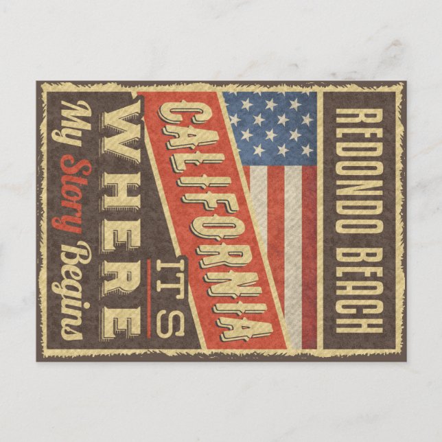 Postal Redondo Beach California (Anverso)