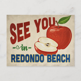 Postal Redondo Beach California Apple - Viajes de época