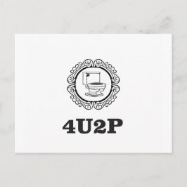 Postal redondo para que usted haga pis