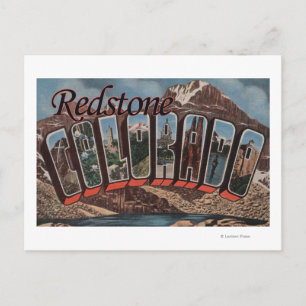 Postal Redstone, Colorado - Escenas de letras grandes