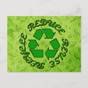Postal Reducir el reciclaje de reutilización