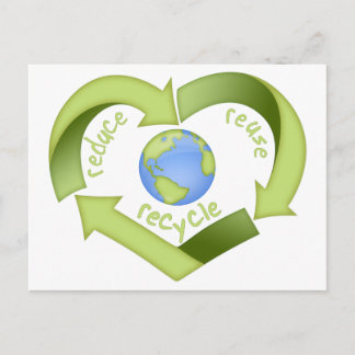 Postal Reducir, reutilizar, reciclar