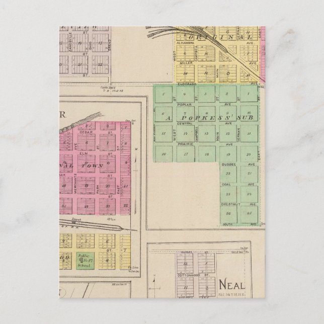 Postal Reece, Fall River, Hamilton y Climax, Kansas (Anverso)