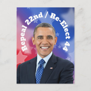 Postal Reelegir al presidente Obama