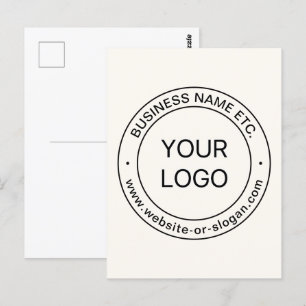 Postal Reemplazo de logotipo fácil y texto editable Bla