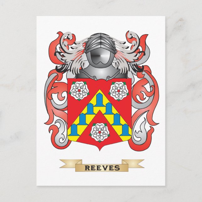 Postal Reeves Escudo de Armas (escudo familiar) (Anverso)