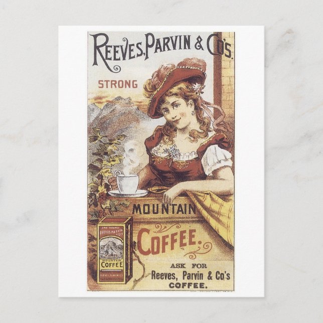 Postal Reeves Parvin Fuerte Café (Anverso)