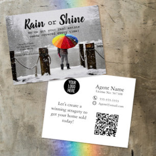 Postal Referido de marketing inmobiliario Rain or Shine