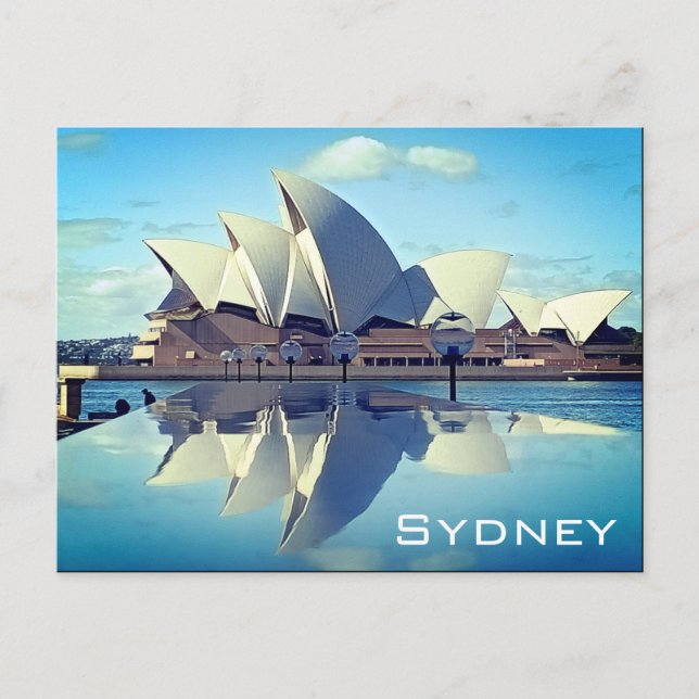Postal Reflejado en ópera de Sydney (Anverso)