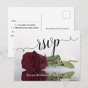 Postal Reflejando la elegancia del Rosa de Borgoña RSVP