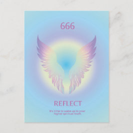 Postal Reflejo de Angel Number Aura 666