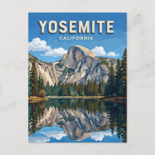 Postal Reflejo de Half Dome Yosemite California