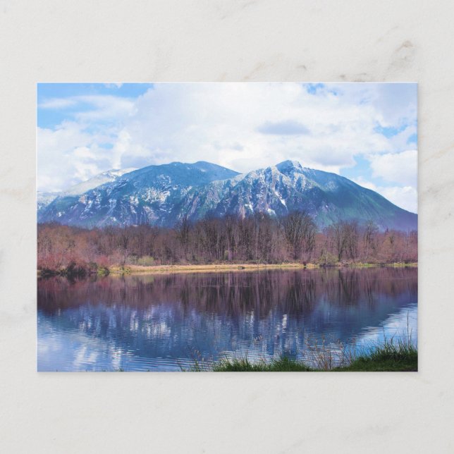Postal Reflejo del lago Snoqualmie (Anverso)