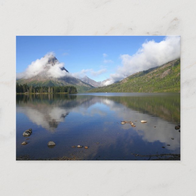 Postal Reflejo en el lago Two Medicine (Anverso)