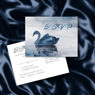 Postal Reflejos Brumosos   Entrada de RSVP del Cisne Azul