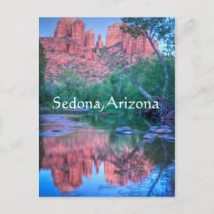 Postal Reflejos de Cathedral rock Sedona, Arizona