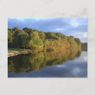 Postal reflejos de la puesta del sol