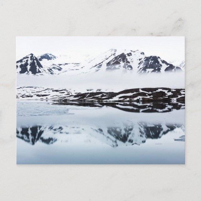 Postal Reflejos de montañas, Noruega (Anverso)