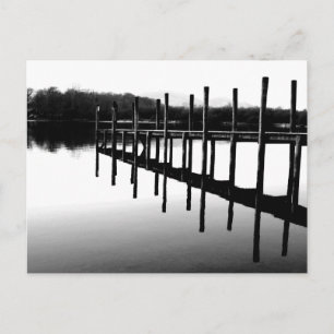 Postal Reflejos del muelle de madera: Derwentwater