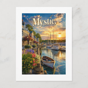 Postal Reflejos del Puerto de Mystic