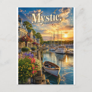Postal Reflejos del Puerto de Mystic