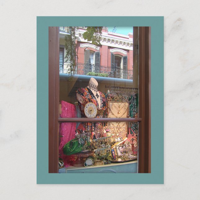 Postal Reflexión de la ventana del cuarto de francés (Anverso)