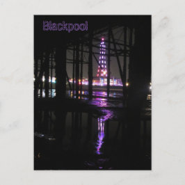 Postal Reflexión en el agua de la Torre Blackpool,