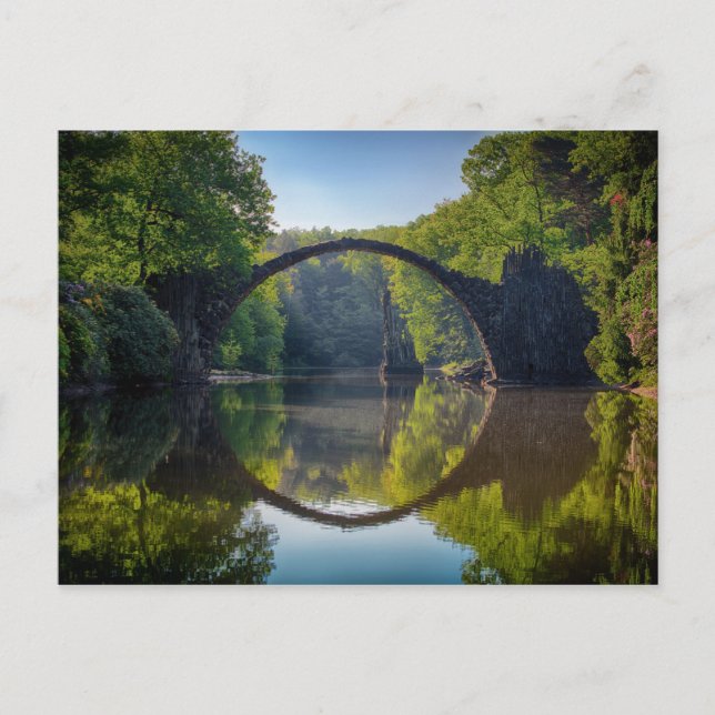 Postal Reflexión sobre el puente de arco de Guay (Anverso)