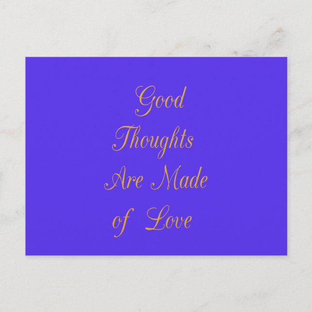 Postal Reflexiones benévolas: Buenos pensamientos de amor (Anverso)