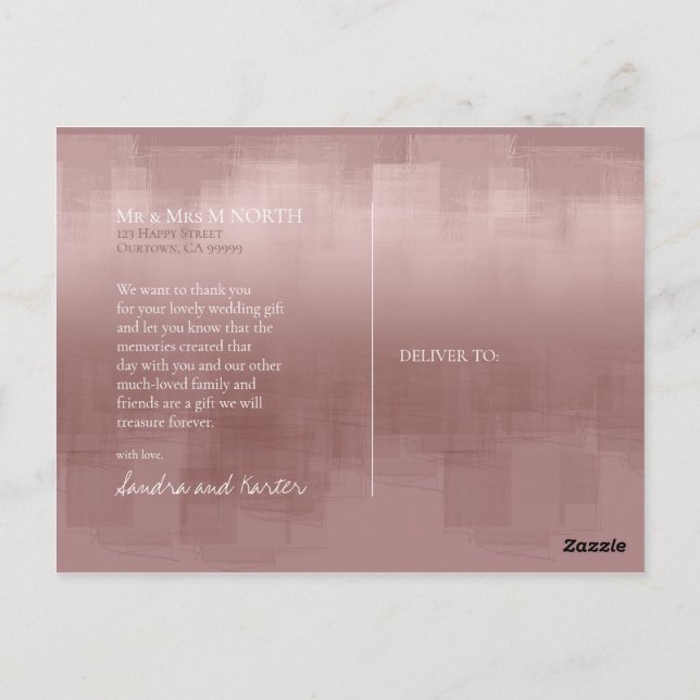 Postal Reflexiones de acuarela Gracias Cinnamon ID774 (Reverso)