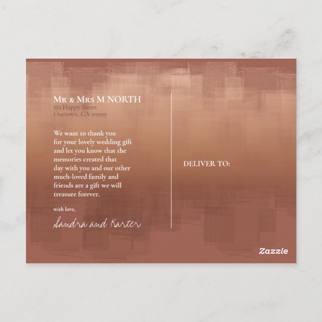 Postal Reflexiones de acuarela Gracias Clay ID774 (Reverso)