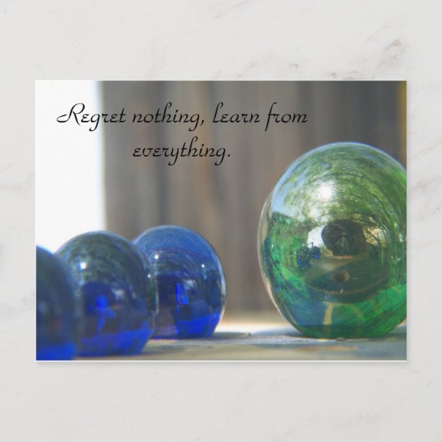 Postal reflexiones de vidas pasadas postal, Regret noth.. (Anverso)