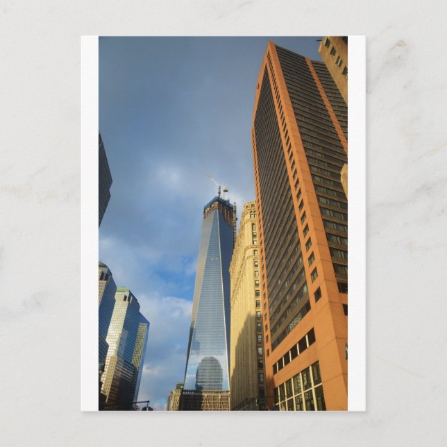 Postal Reflexiones del rascacielos de Nueva York (Anverso)