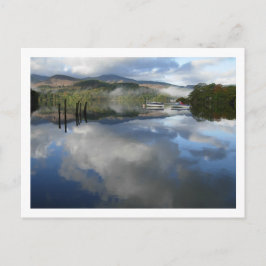 Postal Reflexiones en barco sobre Derwentwater