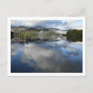 Postal Reflexiones en barco sobre Derwentwater