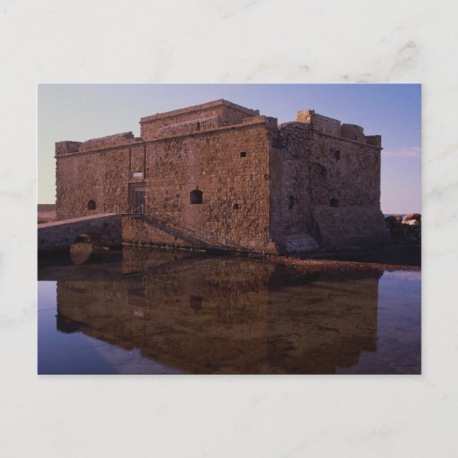 Postal Reflexiones, Fuerte Medieval, Nea Paphos, Chipre (Anverso)