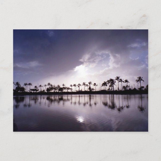 Postal Reflexiones luminosos en la laguna (Anverso)