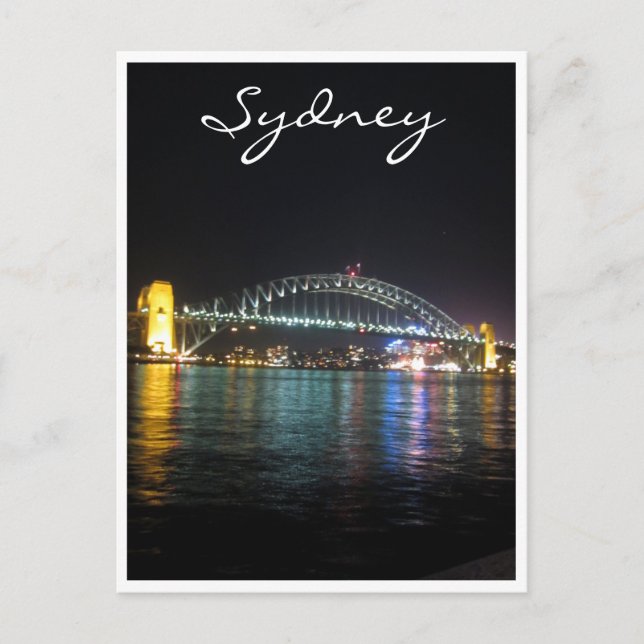 Postal reflexiones nocturnas de sydney (Anverso)