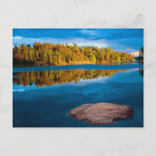 Postal Reflexiones nocturnas en las aguas fronterizas