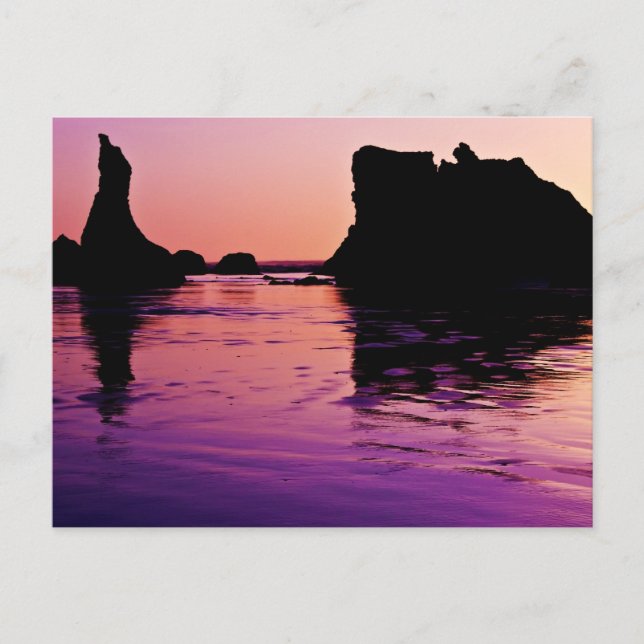 Postal Reflexiones rocosas - Bandon, Oregón (Anverso)