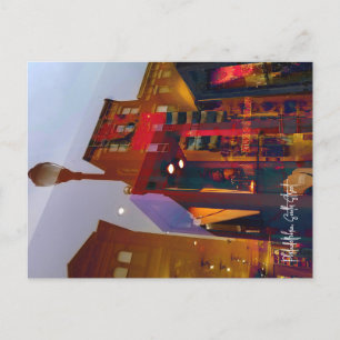 Postal Reflexiones rojas en las calles de Filadelfia