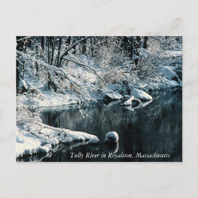 Postal Reflexiones Royalston, Massachusetts del invierno (Anverso)