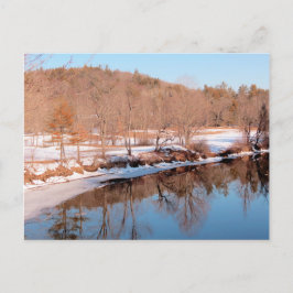 Postal Reflexiones sobre el río Ashuelot en febrero