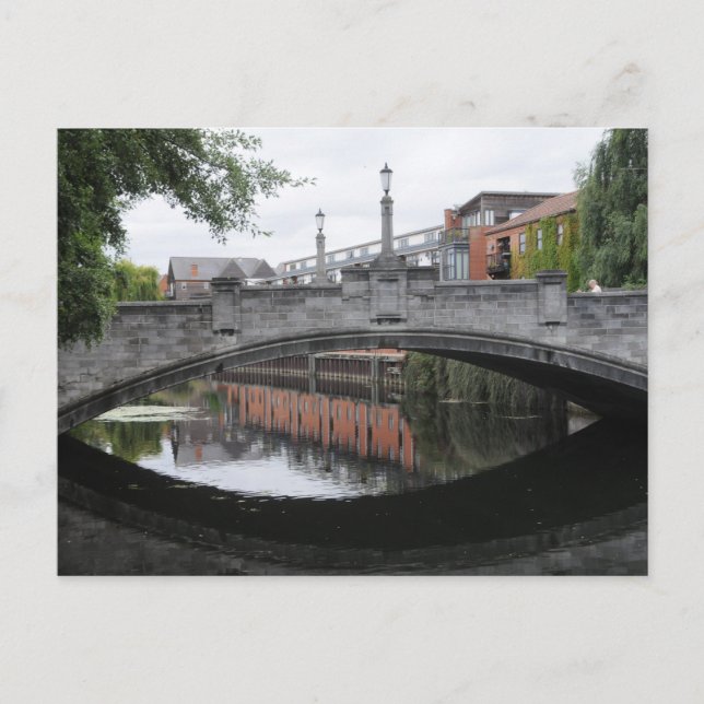 Postal Reflexiones sobre el río Wensum, Norwich (Anverso)