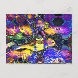 Postal Reflexiones sobre la naturaleza II - Aves violetas