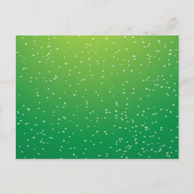 Postal Refresco de Lima con Arte de Fondo de Burbujas Peq (Anverso)