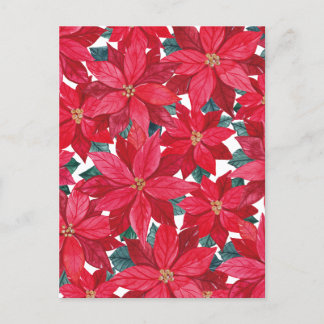 Postal Refugio de invierno de Poinsettias