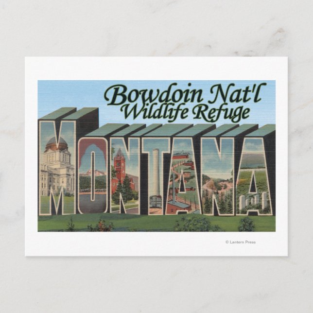 Postal Refugio de vida silvestre Bowdoin Nat'l, Montana (Anverso)