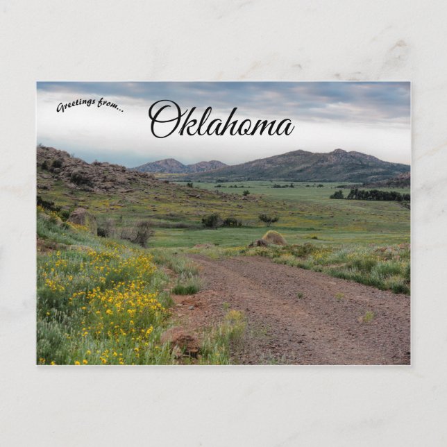 Postal Refugio de vida silvestre Oklahoma en las montañas (Anverso)