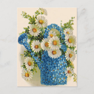 Postal Regadera azul de la flor